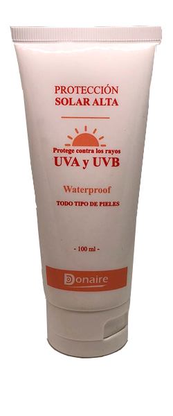 Protección solar alta sin color 100 mL